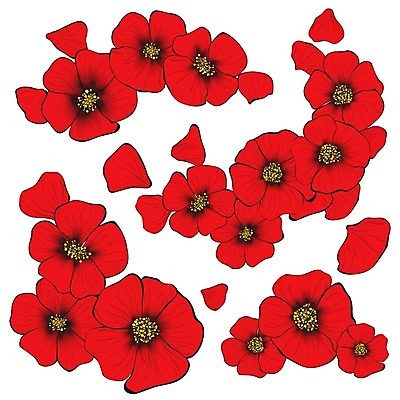 EPS 해외이미지 식물 계절 꽃잎 꽃 일러스트 자연 장식 빨간색 여름 환경 화환 봄 가을 흰색 화려 양귀비 내추럴 엘리먼트 해외202004 해외일러스트 컬러 컨셉 생태계 파일형식 벡터 이미지허브