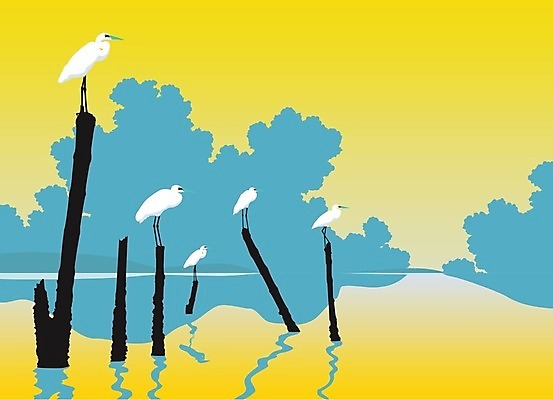 EPS 해외이미지 동물 응시 호수 야생동물 바다 일러스트 자연 조류 휴식 풍경 물 파란색 컬러풀 노란색 평화 침묵 관찰 기다림 우아함 해외202004 해외일러스트 자연요소 시선 컬러 컨셉 모션 소리 생태계 파일형식 벡터 이미지허브