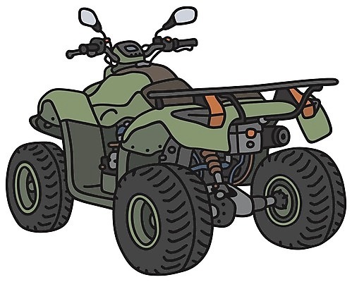 EPS 해외이미지 일러스트 사람없음 회색 오토바이 4륜바이크 해외202004 해외일러스트 컬러 바이크 파일형식 벡터 이미지허브