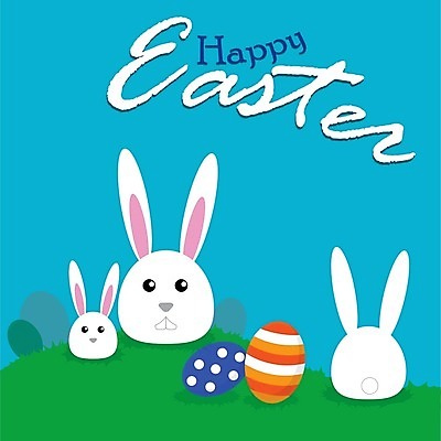 EPS 해외이미지 백그라운드 일러스트 부활절 세마리 사람없음 토끼 부활절계란 해외202004 해외일러스트 기념일 포유류 3 반려동물 계란 파일형식 벡터 이미지허브
