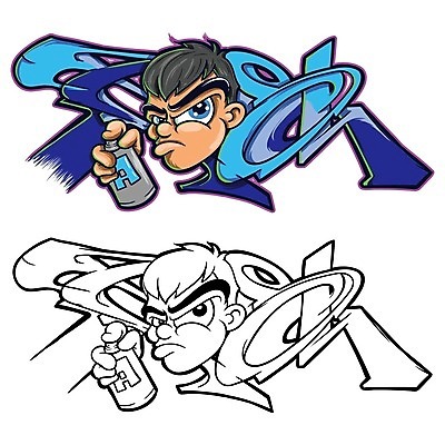 EPS 해외이미지 캐릭터 디자인 일러스트 미술 도시 그래피티 만화 벽화 특별함 레터링 해외202004 해외일러스트 일러캐릭터 컨셉 문화예술 낙서 그림 파일형식 벡터 이미지허브