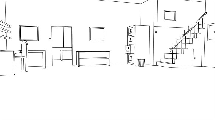 EPS 해외이미지 디자인 가구 백그라운드 일러스트 바닥 직장 실내 내부 건물 그래픽 사무실 계단 공백 방 흰색 스케치 그림 윤곽 벌거벗은 평야 카피스페이스 해외202004 해외일러스트 건축물 컬러 생활용품 회사 비즈니스 자연 미술 파일형식 벡터 이미지허브