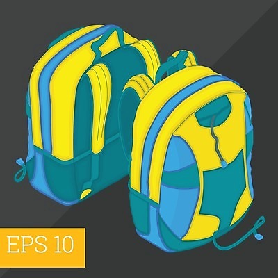 EPS 해외이미지 디자인 가방 일러스트 배낭 학교 책가방 그래픽 컬러풀 3D 장비 핸드백 플랫 심볼 오브젝트 싱글 자루 고립 해외202004 해외일러스트 잡화 교육 컬러 디지털합성 파일형식 벡터 이미지허브