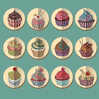 EPS 해외이미지 디자인 음식 스티커 패턴 일러스트 벽지 딸기 디저트 컵 세트 컬러풀 파티 쿠키 케이크 초콜릿 빵집 수확 하트 축하 인사 생일 체리 달콤 맛 낙서 상품 만화 설탕 컵케이크 굽기 수집 심볼 크림 사인 그림 복고 머핀 페스츄리 해외202004 해외일러스트 모양 식기 기념일 빵 컬러 컨셉 무늬 농업 과일 이벤트 상점 예절 구이 파일형식 벡터 이미지허브