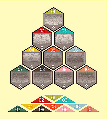 EPS 해외이미지 디자인 일러스트 비즈니스 사람없음 숫자 인포그래픽 정보 삼각형 육각형 단계 목차 해외202004 해외일러스트 도형 문자 파일형식 벡터 이미지허브