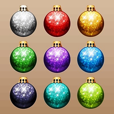 EPS 해외이미지 모양 전통 계절 백그라운드 크리스마스장식 크리스마스 겨울 일러스트 공 유리 휴가 선물 장식 빨간색 초록색 파란색 빛 세트 노란색 보라색 장식볼 축하 원형 화려 황금 우아함 은색 12월 수집 오브젝트 여의주 해외202004 해외일러스트 도형 기념일 컬러 컨셉 재질 날짜 파일형식 벡터 이미지허브
