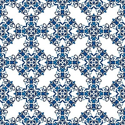 EPS 해외이미지 전통 디자인 패턴 일러스트 벽지 추상 장식 파란색 흰색 포르투갈 타일 묘사 정사각형 모자이크 스페인어 아라베스크 엘리먼트 튀니지 해외202004 해외일러스트 도형 유럽 컬러 무늬 아프리카 파일형식 벡터 이미지허브