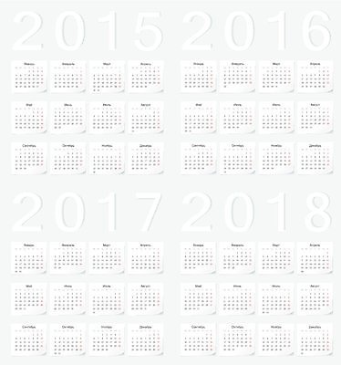 EPS 해외이미지 템플릿 디자인 계절 종이 일러스트 비즈니스 그림자 이벤트 그래픽 세트 사무실 숫자 다이어리 회색 달력 흰색 시간 신용카드 일주일 날짜 모서리 수집 연도 러시아 심플 각도 페이지 2015년 월 2016년 2018년 기본 러시아인 엘리먼트 2017년 해외202004 해외일러스트 서양인 문자 유럽 컬러 금융 사무용품 파일형식 벡터 이미지허브