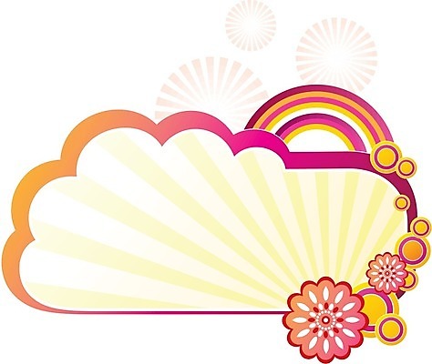 EPS 해외이미지 꽃 선 무지개 꽃무늬 패턴 일러스트 하늘 그래픽 여름 빛 컬러풀 태양 만화 스타일 해외202004 해외일러스트 자연요소 식물 계절 컬러 무늬 파일형식 벡터 이미지허브