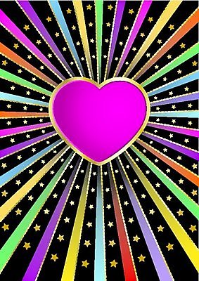 EPS 해외이미지 포스터 별 백그라운드 무지개 일러스트 발렌타인데이 사람없음 검은색 하트 해외202004 해외일러스트 자연요소 모양 컬러 데이이벤트 파일형식 벡터 이미지허브