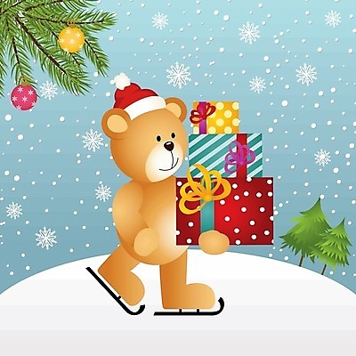 EPS 해외이미지 클립아트 계절 행복 백그라운드 크리스마스 일러스트 곰 휴가 선물 그래픽 장식 축하 소나무 12월 만화 스크랩북 해외202004 해외일러스트 나무 동물 기념일 감정 컨셉 포유류 날짜 파일형식 벡터 이미지허브