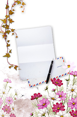 PSD 편집 편집이미지 계절 편지봉투 프레임 풍경 사람없음 펜 가을 편지 편지지 코스모스 이미지편집 꽃 봉투 필기구 파일형식