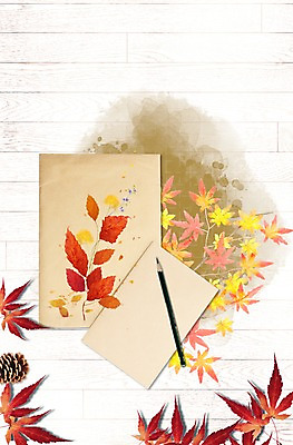 PSD 편집 편집이미지 계절 단풍 나뭇잎 프레임 풍경 사람없음 연필 가을 편지 편지지 이미지편집 잎 학용품 필기구 파일형식