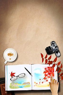 PSD 편집 편집이미지 손 계절 단풍 나뭇잎 프레임 한명 사람 풍경 신체부위 책 펼침 가을 이미지편집 1 잎 모션 파일형식