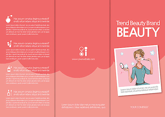 템플릿 편집 우먼라이프 표지디자인 북디자인 여자 표지 리플렛 백그라운드 북커버 3단접지 한명 사람 팜플렛 상반신 성인 화장 뷰티 화장품 붓 여자만 여자한명만 성인여자만 성인만 이미지템플릿 AI파일 1 라이프스타일 파일형식 벡터