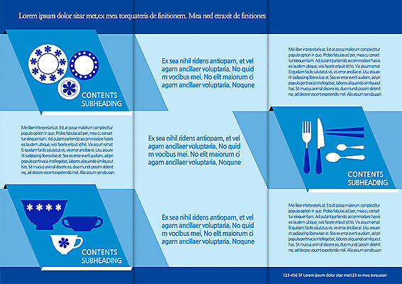 템플릿 편집 그릇 식기 접시 표지디자인 북디자인 내지 리플렛 백그라운드 포크 북커버 3단접지 젓가락 주방용품 이벤트 팜플렛 사람없음 컵 숟가락 나이프 이미지템플릿 AI파일 생활용품 수저 칼 파일형식 벡터