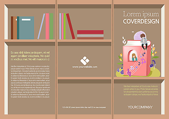 템플릿 편집 표지디자인 북디자인 여자 교육 표지 남자 꽃 리플렛 백그라운드 북커버 음표 3단접지 책장 사람 팜플렛 두명 책 이미지템플릿 AI파일 식물 기호 음악 가구 파일형식 벡터