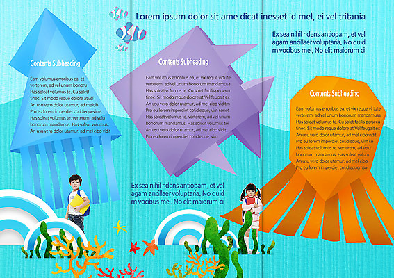 PSD 동물 템플릿 편집 표지디자인 북디자인 여자 어린이교육 교육 남자 내지 어린이 리플렛 바다 백그라운드 북커버 3단접지 불가사리 책가방 어류 들기 사람 동양인 소녀 소년 팜플렛 두명 책 한국인 산호 열대어 오징어 어린이만 이미지템플릿 가방 모션 극피동물 연체동물 인종 수중동물 자포동물 파일형식