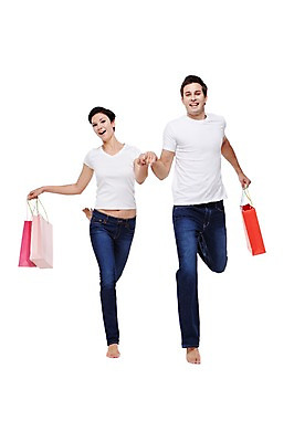 포토 JPG 스튜디오촬영 전신 서양인 외국인 백인 해외기획촬영 커플 여자 남자 행복 2013년태국 모션 함께함 실내 사랑 웃음 들기 사람 성인 두명 앞모습 30대 쇼핑 쇼핑백 손잡기 점프 다정 장년만 성인만 국내포토 감정 뷰포인트 컨셉 가방 관계 표정 인종 내부 장년 파일형식