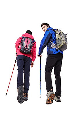 포토 JPG 스튜디오촬영 전신 서양인 외국인 백인 해외기획촬영 커플 여자 남자 2013년태국 배낭 모션 지팡이 실내 아웃도어 서기 웃음 사람 성인 두명 뒷모습 30대 걷기 트래킹 뒤돌아보기 막대기 장년만 성인만 국내포토 뷰포인트 가방 관계 레저 표정 인종 내부 장년 파일형식