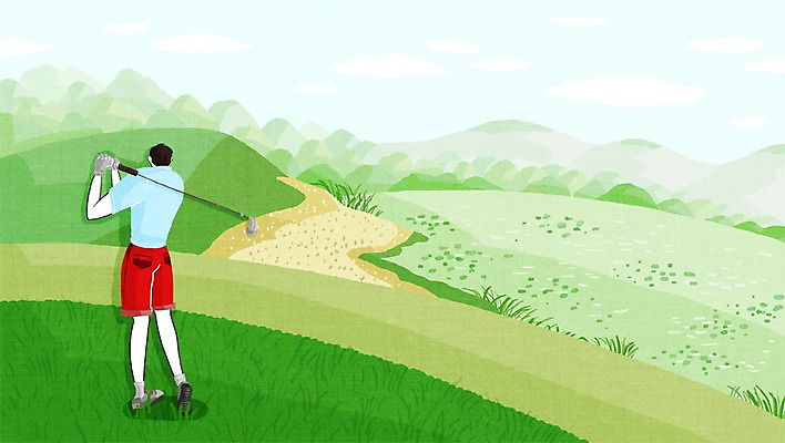 전신 PSD 남자 골프 일러스트 골프장 한명 사람 성인 야외 골프채 싱글 남자만 남자한명만 성인남자만 성인만 국내일러스트 1 스포츠시설 골프용품 구기 파일형식