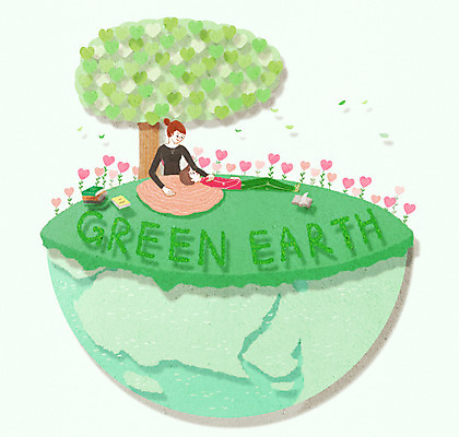 전신 PSD 나무 여자 남자 아들 지구 어린이 일러스트 가족 엄마 사람 앉기 상반신 성인 두명 책 눕기 화목 하트 잠 환경보전 에코 친환경 그린슈머 국내일러스트 모자관계 모양 식물 컨셉 관계 모션 환경 사회이슈 파일형식