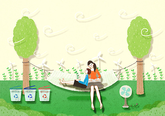 전신 PSD 나무 여자 딸 어린이 일러스트 가족 자연 엄마 사람 앉기 야외 두명 눕기 화목 재활용 풀 환경보전 에코 친환경 해먹 그린슈머 국내일러스트 모자관계 식물 아들 컨셉 관계 모션 환경 침대 사회이슈 생태계 파일형식
