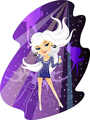 전신 여자 일러스트 조명 한명 서기 사람 성인 섹시 활발 춤 자신감 화려 샴페인 클럽 성인여자만 국내일러스트 AI파일 1 감정 컨셉 모션 문화예술 주류 여자만 성인만 파일형식 벡터