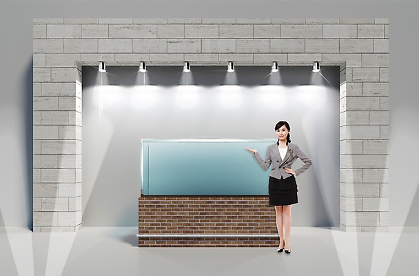 전신 PSD 편집이미지 여자 조명 실내 설명 한명 서기 사람 성인 앞모습 3D 전시 디지털합성 합성 전시실 여자만 여자한명만 성인여자만 성인만 이미지편집 편집3D 1 뷰포인트 모션 내부 전시회 파일형식