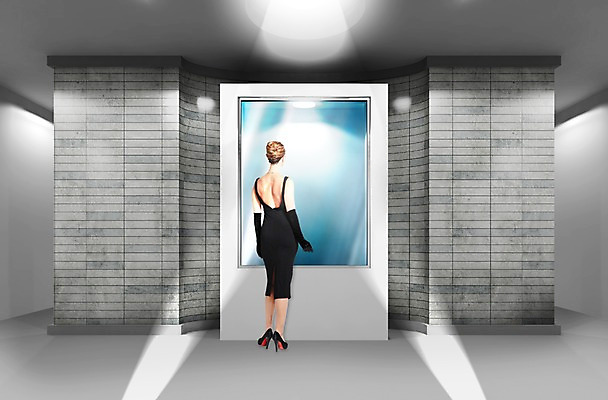 전신 PSD 편집이미지 여자 벽 조명 실내 한명 사람 성인 뒷모습 3D 전시 디지털합성 합성 전시실 여자만 여자한명만 성인여자만 성인만 이미지편집 편집3D 1 뷰포인트 내부 전시회 파일형식