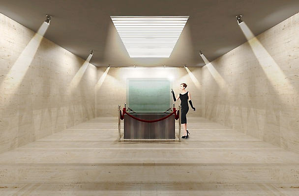 전신 PSD 편집이미지 여자 조명 실내 한명 사람 성인 옆모습 3D 전시 디지털합성 합성 전시실 전시품 여자만 여자한명만 성인여자만 성인만 이미지편집 편집3D 1 뷰포인트 내부 전시회 파일형식