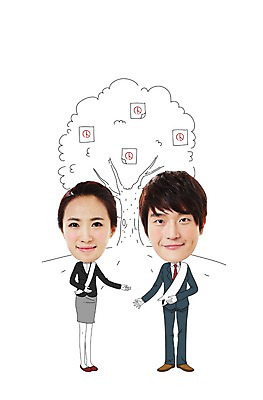 전신 PSD 나무 편집이미지 캐릭터 여자 남자 비즈니스 포토일러 서기 미소 사람 동양인 정장 성인 두명 한국인 비즈니스맨 비즈니스우먼 선거 인물미니어처 광고편집 SD캐릭터 성인만 이미지편집 식물 옷 모션 표정 인종 미니어처 직장인 민주주의 파일형식