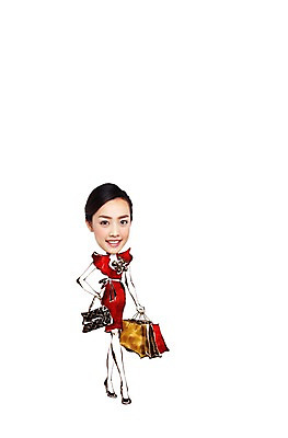 PSD 편집이미지 캐릭터 여자 가방 포토일러 한명 서기 미소 들기 사람 성인 쇼핑 쇼핑백 합성 인물미니어처 광고편집 SD캐릭터 여자만 여자한명만 성인여자만 성인만 이미지편집 1 잡화 모션 표정 미니어처 파일형식