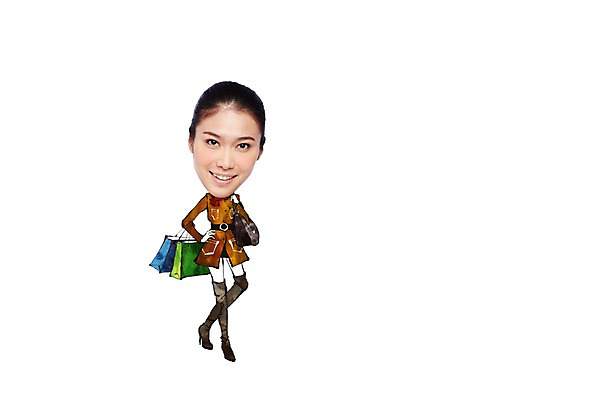 전신 PSD 편집이미지 캐릭터 여자 가방 포토일러 한명 서기 미소 사람 성인 앞모습 쇼핑 쇼핑백 합성 인물미니어처 광고편집 SD캐릭터 여자만 여자한명만 성인여자만 성인만 이미지편집 1 잡화 뷰포인트 모션 표정 미니어처 파일형식