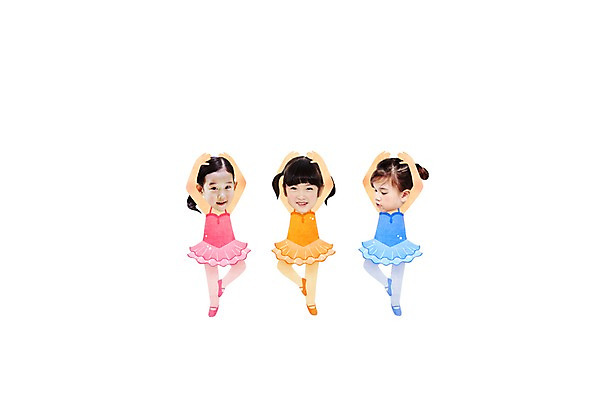 전신 PSD 편집이미지 캐릭터 여자 어린이 포토일러 서기 사람 소녀 세명 발레 합성 인물미니어처 발레복 광고편집 SD캐릭터 여자만 어린이만 소녀만 이미지편집 옷 모션 미니어처 춤 파일형식