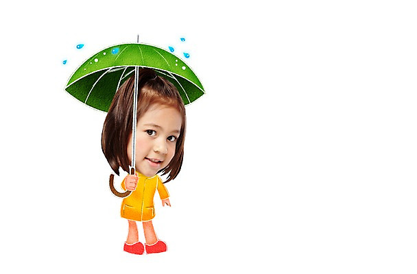 전신 PSD 편집이미지 캐릭터 여자 어린이 우산 포토일러 한명 서기 미소 사람 소녀 앞모습 비 쓰는 합성 인물미니어처 우비 광고편집 SD캐릭터 여자만 여자한명만 어린이만 소녀만 소녀한명만 이미지편집 자연요소 1 옷 뷰포인트 모션 날씨 표정 미니어처 파일형식