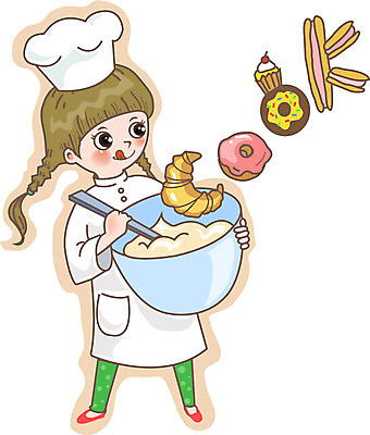 여자 어린이교육 교육 어린이 빵 일러스트 주방용품 한명 사람 제과제빵 조리복 여자만 여자한명만 어린이만 소녀만 소녀한명만 국내일러스트 AI파일 1 음식 생활용품 유니폼 파일형식 벡터