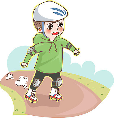 어린이교육 교육 남자 어린이 일러스트 한명 사람 운동 롤러블레이드 안전장비 남자만 남자한명만 어린이만 소년만 소년한명만 국내일러스트 AI파일 1 건강 안전 취미 장비 파일형식 벡터