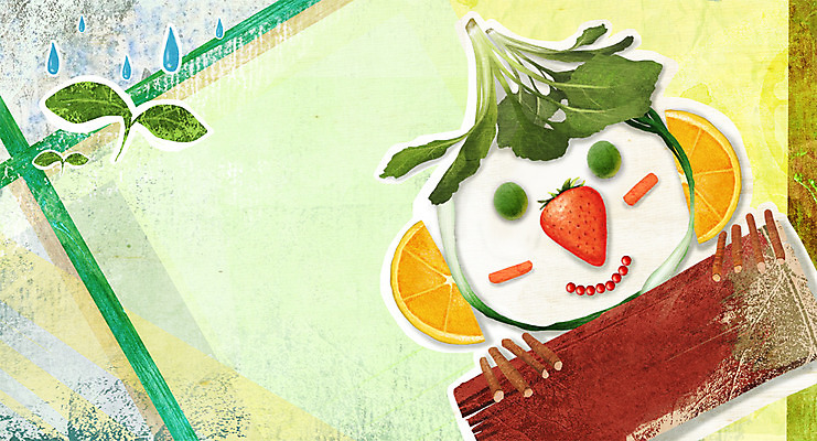 PSD 계절 얼굴 음식 백그라운드 채소 과일 일러스트 딸기 프레임 사람없음 새싹 봄 피규어 표현 국내일러스트 식물 신체부위 미니어처 파일형식