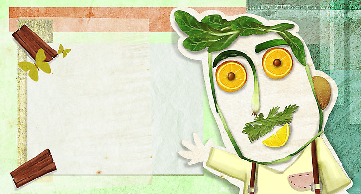 PSD 계절 얼굴 음식 백그라운드 채소 과일 일러스트 프레임 사람없음 봄 피규어 표현 나물 파 국내일러스트 신체부위 미니어처 파일형식