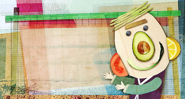PSD 얼굴 음식 백그라운드 채소 과일 일러스트 프레임 사람없음 피규어 표현 파 아보카도 국내일러스트 신체부위 미니어처 파일형식