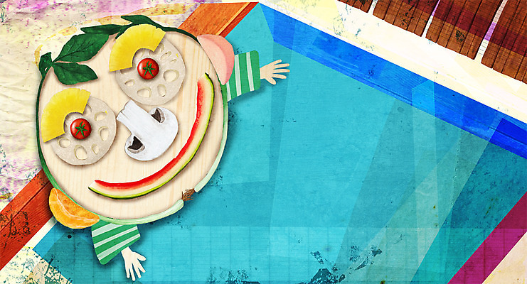 PSD 얼굴 음식 백그라운드 채소 과일 일러스트 수박 프레임 사람없음 버섯 피규어 표현 연근 국내일러스트 신체부위 미니어처 파일형식