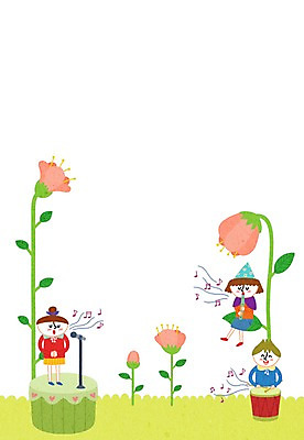 PSD 여자 어린이교육 교육 남자 꽃 어린이 음악 일러스트 노래 사람 세명 공연 무대 북 마이크 즐거움 어린이만 국내일러스트 식물 감정 음향기기 문화예술 타악기 이벤트 파일형식