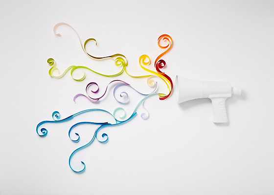 포토 JPG 스튜디오촬영 모양 종이 백그라운드 실내 사람없음 컬러풀 확성기 페이퍼아트 오브젝트 종이공예 국내포토 컬러 내부 공예 파일형식