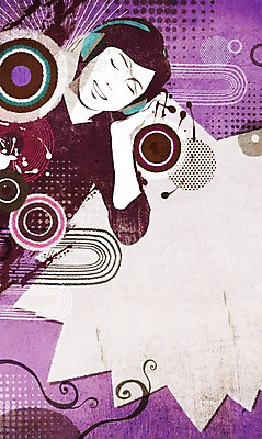 도형 PSD 여자 음악 백그라운드 일러스트 프레임 사람 상반신 성인 눈감음 헤드폰 음악감상 감상 원형 팝아트 여자만 성인여자만 성인만 국내일러스트 음향기기 모션 문화예술 그림 파일형식