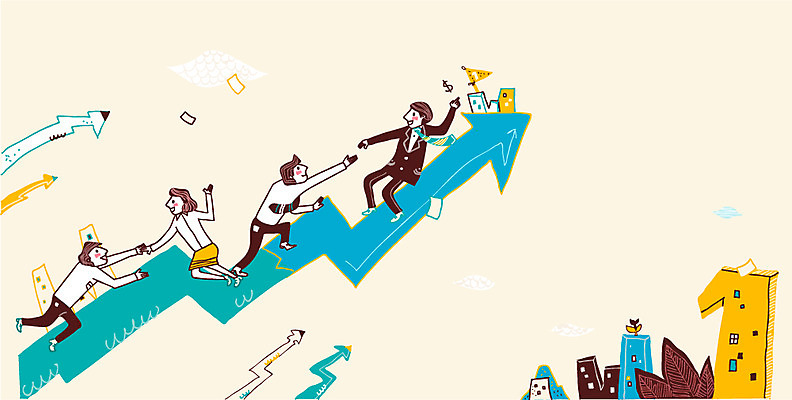 전신 여자 남자 화살표 일러스트 회사 비즈니스 협력 함께함 사람 여러명 성인 건물 우승 도움 비즈니스맨 비즈니스우먼 정상 오르기 성인만 국내일러스트 AI파일 건축물 다수 컨셉 모션 최고 직장인 파일형식 벡터