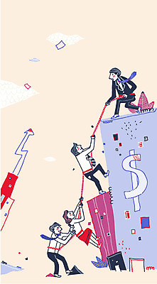 여자 남자 화살표 밧줄 줄 일러스트 비즈니스 협력 함께함 사람 빌딩 여러명 성인 건물 달러 도움 비즈니스맨 비즈니스우먼 오르기 성인만 국내일러스트 AI파일 건축물 다수 컨셉 돈 모션 직장인 파일형식 벡터