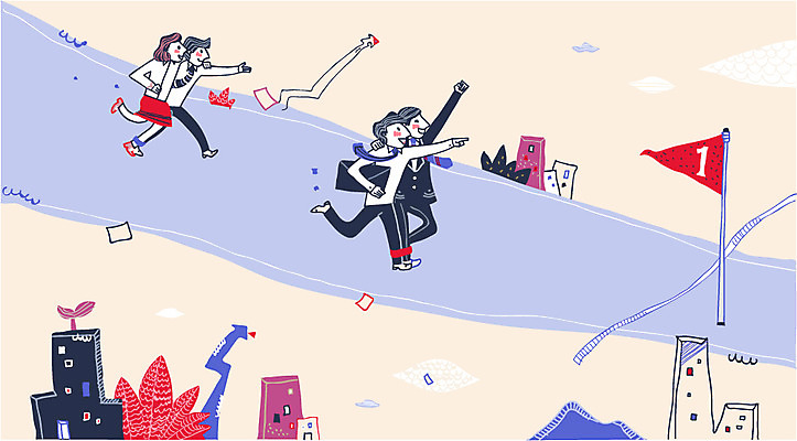 1 여자 남자 화살표 길 일러스트 비즈니스 협력 함께함 사람 빌딩 여러명 성인 건물 달리기 운동 깃발 도움 비즈니스맨 비즈니스우먼 골인 이인삼각 성인만 국내일러스트 AI파일 건축물 다수 컨셉 모션 놀이 건강 직장인 파일형식 벡터