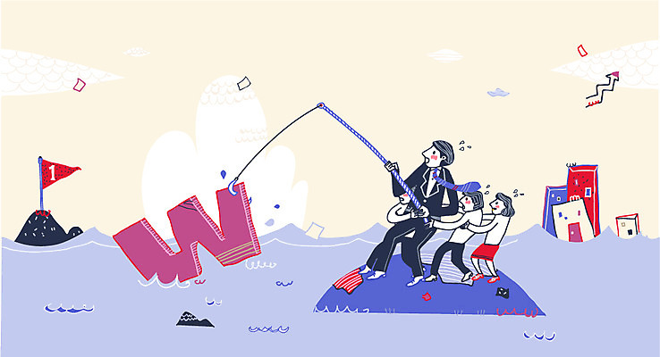 1 여자 남자 바다 일러스트 비즈니스 낚시 협력 함께함 서기 사람 성인 건물 세명 도움 비즈니스맨 비즈니스우먼 리더 육지 노력 성인만 국내일러스트 AI파일 건축물 컨셉 모션 레저 직장인 파일형식 벡터