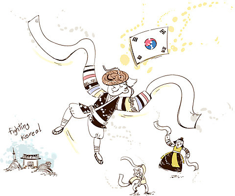 전신 여자 남자 전통문화 일러스트 성공 한국 사람 성인 세명 파이팅 기쁨 자신감 국기 목표 태극기 탈춤 탈 열정 하회탈 살풀이 성인만 국내일러스트 AI파일 전통 감정 아시아 문화 컨셉 모션 가면 전통공연 전통무용 파일형식 벡터